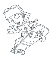 A coloring page of rocket power